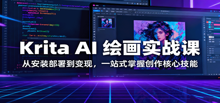 Krita AI 绘画实战课：从安装部署到变现，一站式掌握创作核心技能-千城资源网