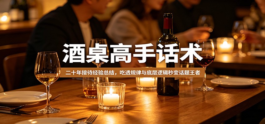 酒桌高手话术：二十年接待经验总结，吃透规律与底层逻辑秒变话题王者-千城资源网