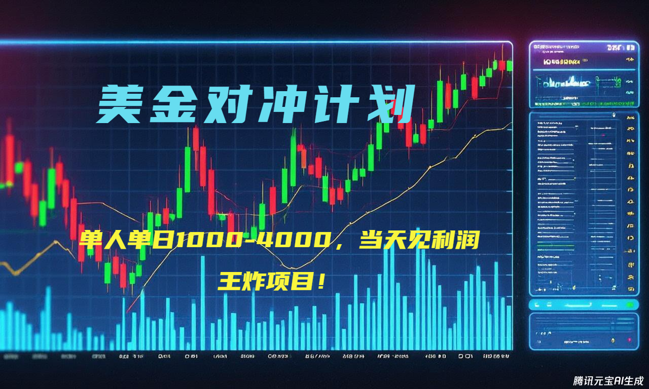 2025年最暴力项目“美金先登计划”最新最强对冲战法，每日实际收益1K-4K-千城资源网