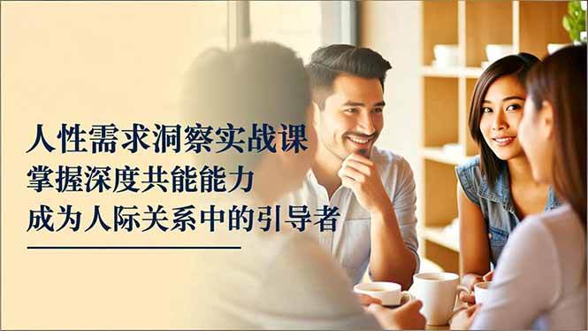 （16683期）人性需求洞察实战课，掌握深度共感能力，成为人际关系中的引导者-千城资源网