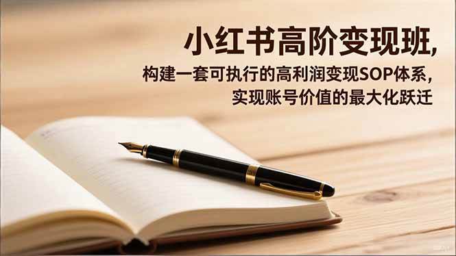 （16633期）小红书高阶变现班，构建一套可执行的高利润变现SOP体系，实现账号价值的最大化跃迁-千城资源网