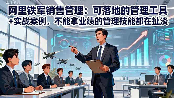 （16436期）阿里铁军销售管理：可落地的管理工具+实战案例，不能拿业绩的管理都在扯淡-千城资源网