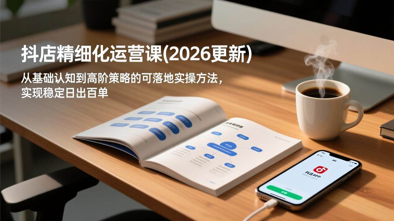 （18421期）抖店精细化运营课(更新5月)，从基础认知到高阶策略的可落地实操方法，实现稳定日出百单-千城资源网