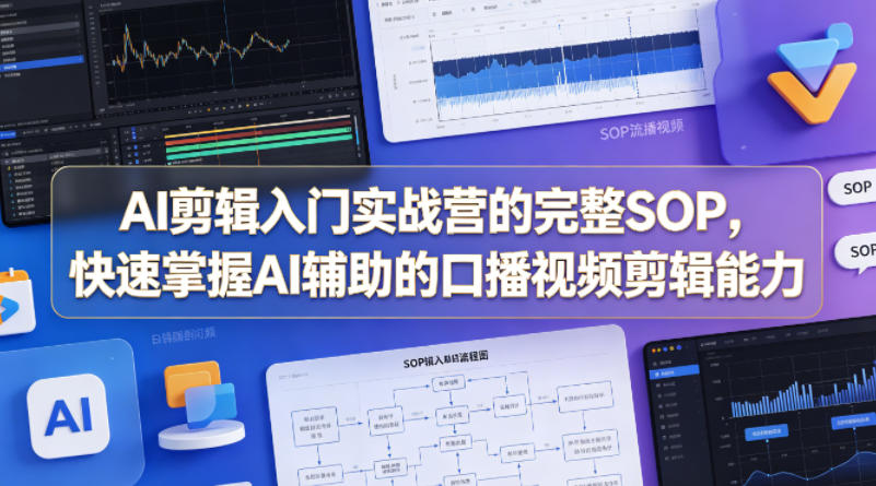 AI剪辑入门实战营的完整SOP，快速掌握AI辅助的口播视频剪辑能力-千城资源网