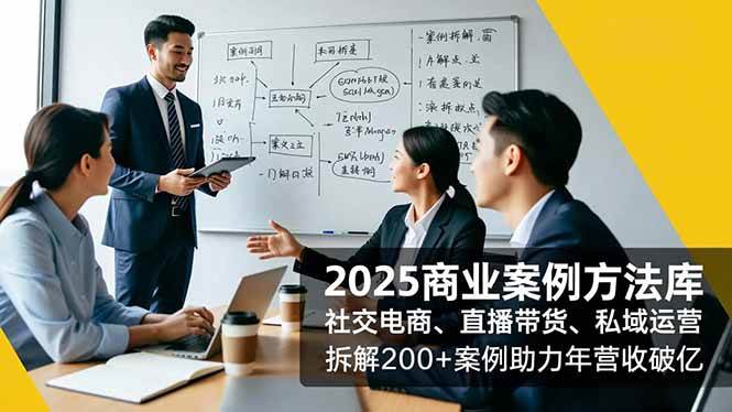 （16713期）2025商业案例方法库，社交电商、直播带货、私域运营，拆解200+案例助力年营收破亿-千城资源网