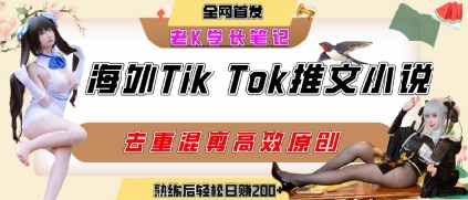 海外tiktok小说推文暴力项目，高停留率，高转化率，上手后一天搞顿饭钱不是问题-千城资源网