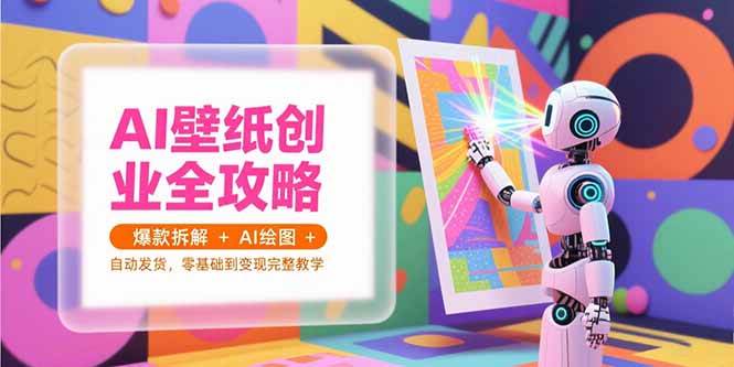 （15312期）AI壁纸创业全攻略，爆款拆解+AI绘图+自动发货，零基础到变现完整教学-千城资源网