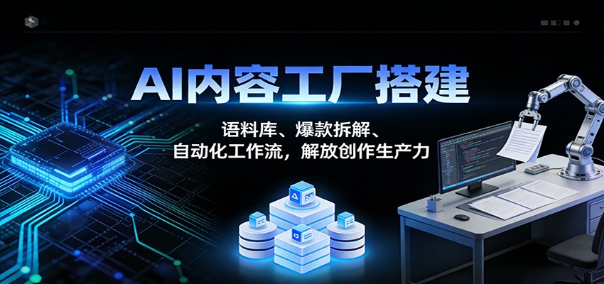 AI内容工厂搭建：语料库、爆款拆解、自动化工作流，解放创作生产力-千城资源网
