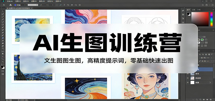 AI生图训练营：文生图图生图，高精度提示词，零基础快速出图-千城资源网
