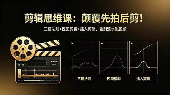 （18285期）剪辑思维课：颠覆先拍后剪！三镜法则+匹配剪辑+插入剪辑，告别流水账视频-千城资源网