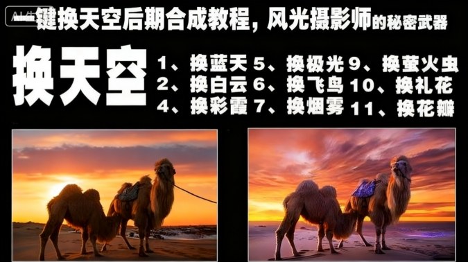 一键换天空后期合成教程，风光摄影师的秘密武器-千城资源网