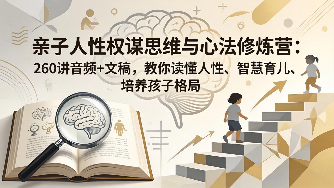 亲子人性权谋思维与心法修炼营：260讲音频+文稿，教你读懂人性、智慧育儿、培养孩子格局-千城资源网