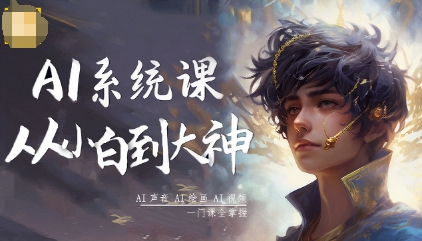 AI系统课程，从小白到大神系统学AI，AI声音-AI绘画-AI视频一门课全掌握-千城资源网