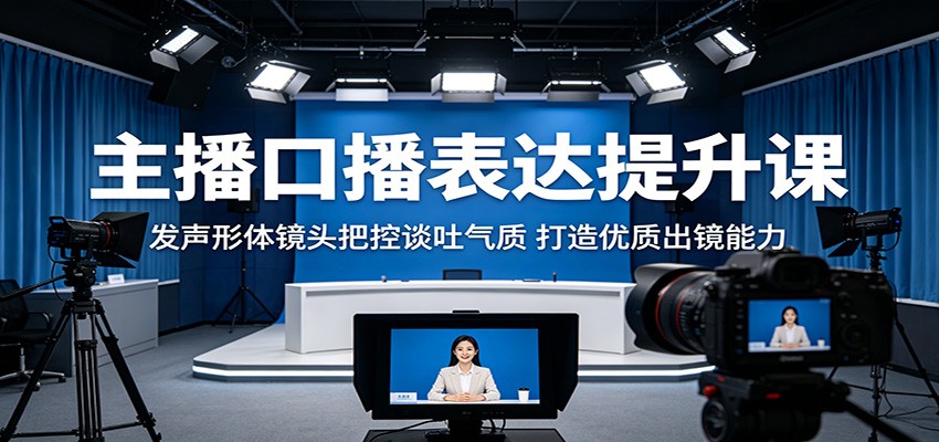 主播口播表达提升课：发声形体镜头把控谈吐气质，打造优质出镜能力-千城资源网