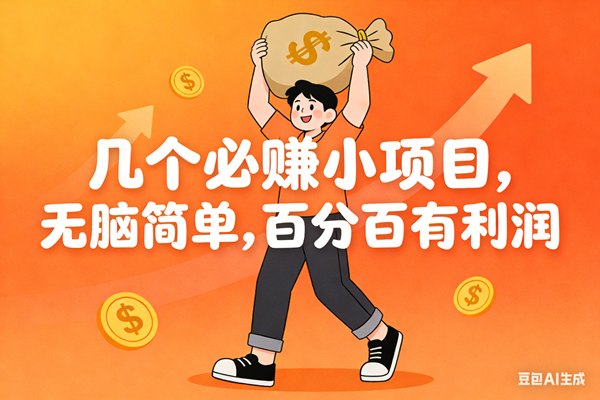 （16918期）几个必赚小项目，无脑简单，百分百有利润，副业首选，日入200+-千城资源网