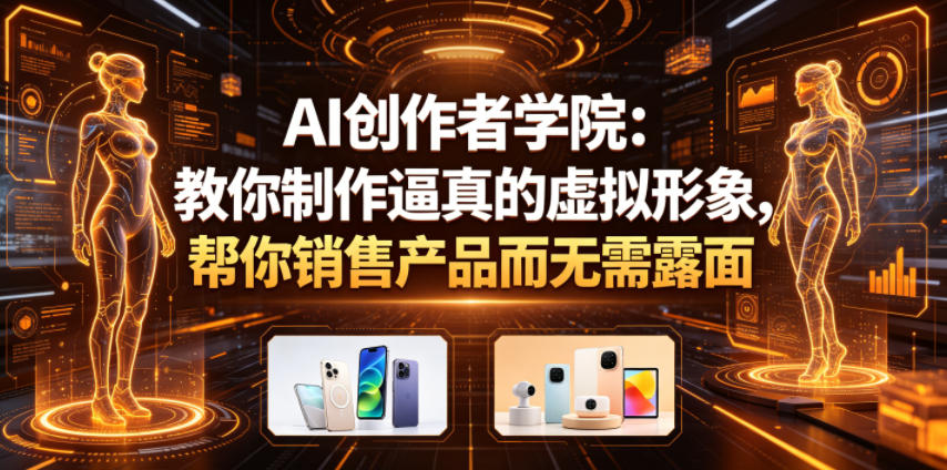 AI创作者学院：教你制作逼真的虚拟形象，帮你销售产品而无需露面【原创双语字幕】-千城资源网