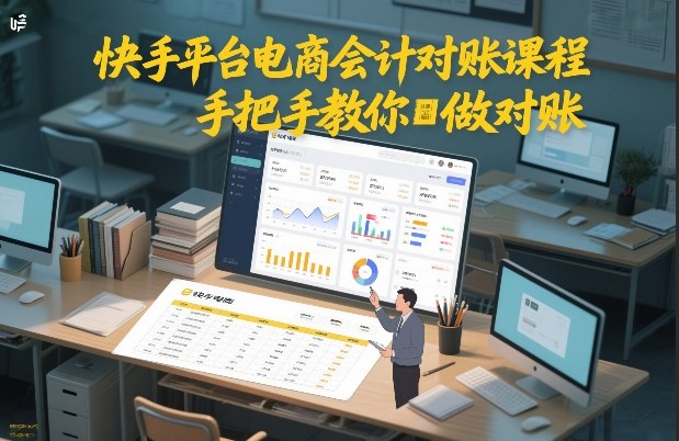 快手平台电商会计对账课程，手把手教你做对账-千城资源网