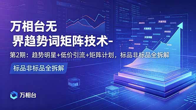 （18861期）万相台无界趋势词矩阵技术-第2期：趋势明星+低价引流+矩阵计划，标品非标品全拆解-千城资源网