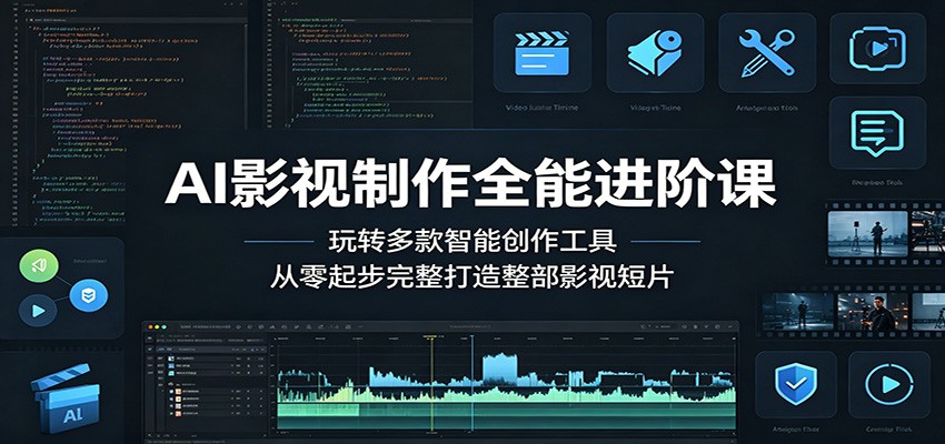 AI影视制作全能进阶课：玩转多款智能创作工具，从零起步完整打造整部影视短片-千城资源网