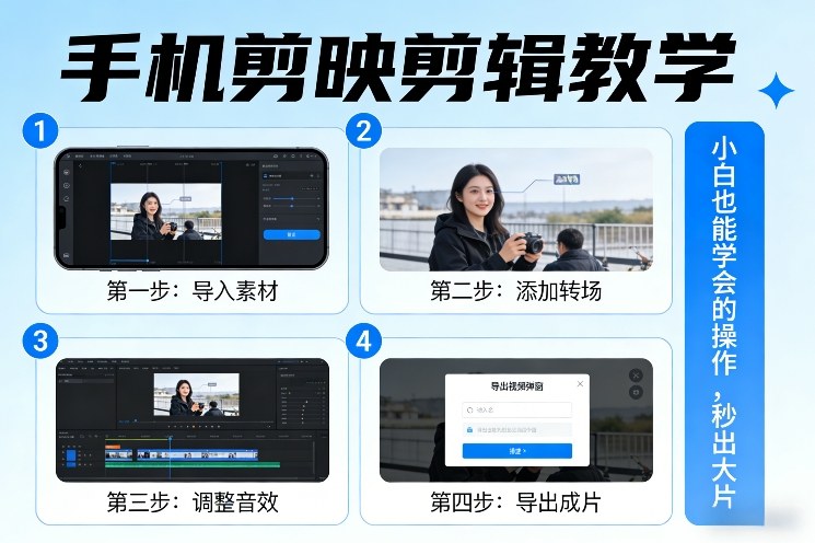 手机剪映剪辑教学，小白也能学会的操作，秒出大片-千城资源网