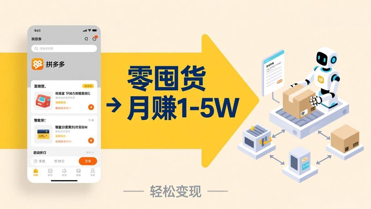 （17490期）不用囤货不用跑单！拼多多虚拟玩法，机器人管理发货和客服，帮你月赚 1-5W-千城资源网