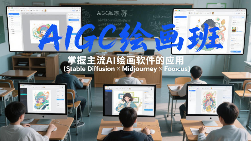 AIGC绘画班，掌握主流Ai绘画软件的应用（Stable Diffusion x Midjourney x Fooocus）-千城资源网