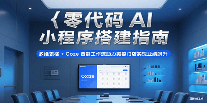 零代码AI小程序搭建指南，多维表格+Coze智能工作流助力美容门店实现业绩飙升-千城资源网