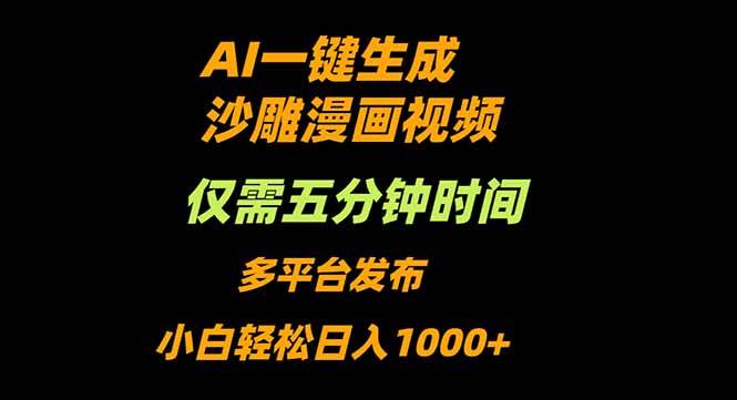 (16320期)AI一键生成沙雕动漫视频,只需5分钟,小白轻松日入1000+-千城资源网