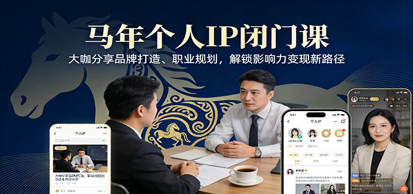 马年个人IP闭门课，大咖分享品牌打造、职业规划，解锁影响力变现新路径-千城资源网