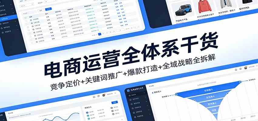 电商运营全体系干货，竞争定价+关键词推广+爆款打造+全域战略全拆解-千城资源网
