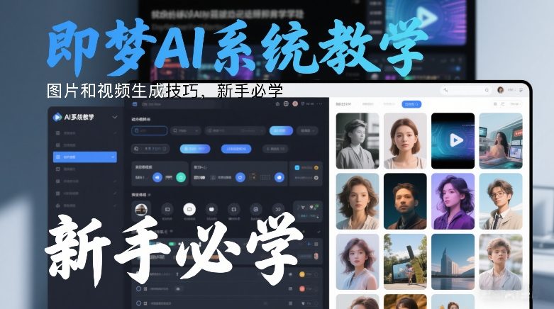 即梦AI系统教学，图片和视频生成技巧，新手必学-千城资源网