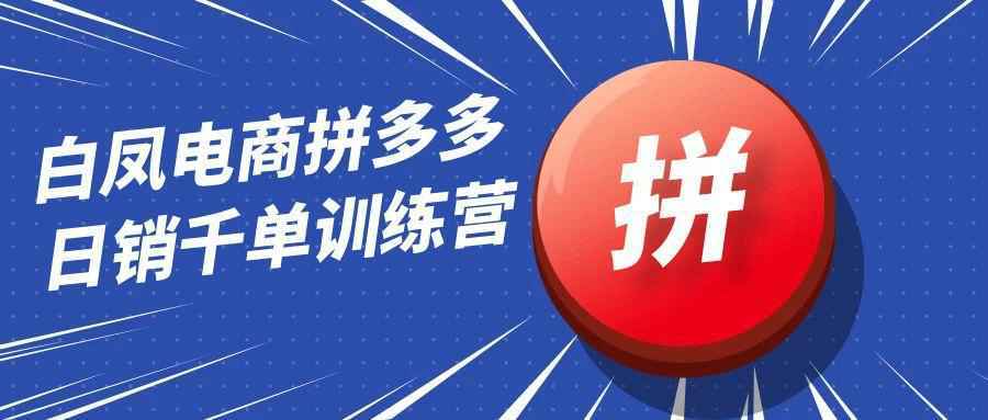 白凤电商拼多多日销千单训练营-千城资源网
