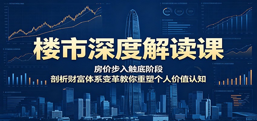 楼市深度解读课：房价步入触底阶段，剖析财富体系变革教你重塑个人价值认知-千城资源网