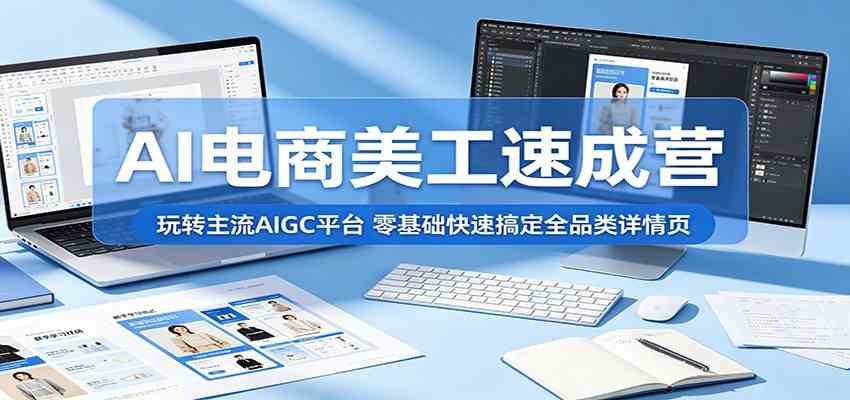 AI电商美工速成营：玩转主流AIGC平台，零基础快速搞定全品类详情页-千城资源网