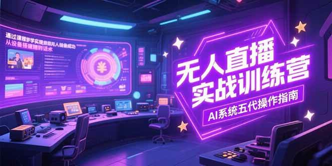（15315期）无人直播实操训练营，从设备搭建到话术，AI系统五代操作指南(7月更新)-千城资源网