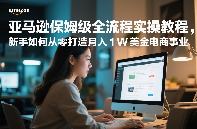亚马逊保姆级全流程实操教程，新手如何从零打造月入1W美金电商事业-千城资源网