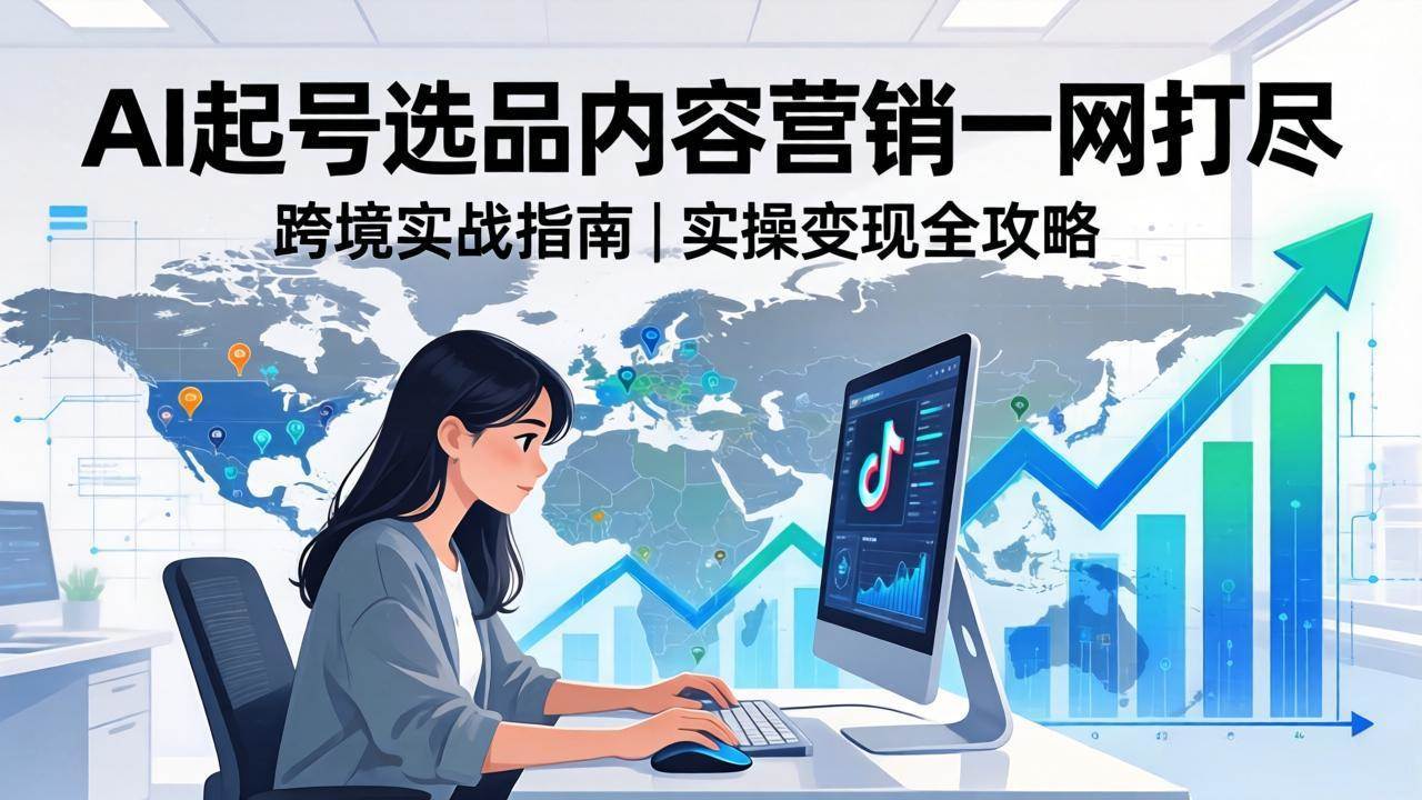 （17824期）2026 TikTok 跨境AI实操：从零基础到变现全流程，AI起号选品内容营销一网打尽-千城资源网