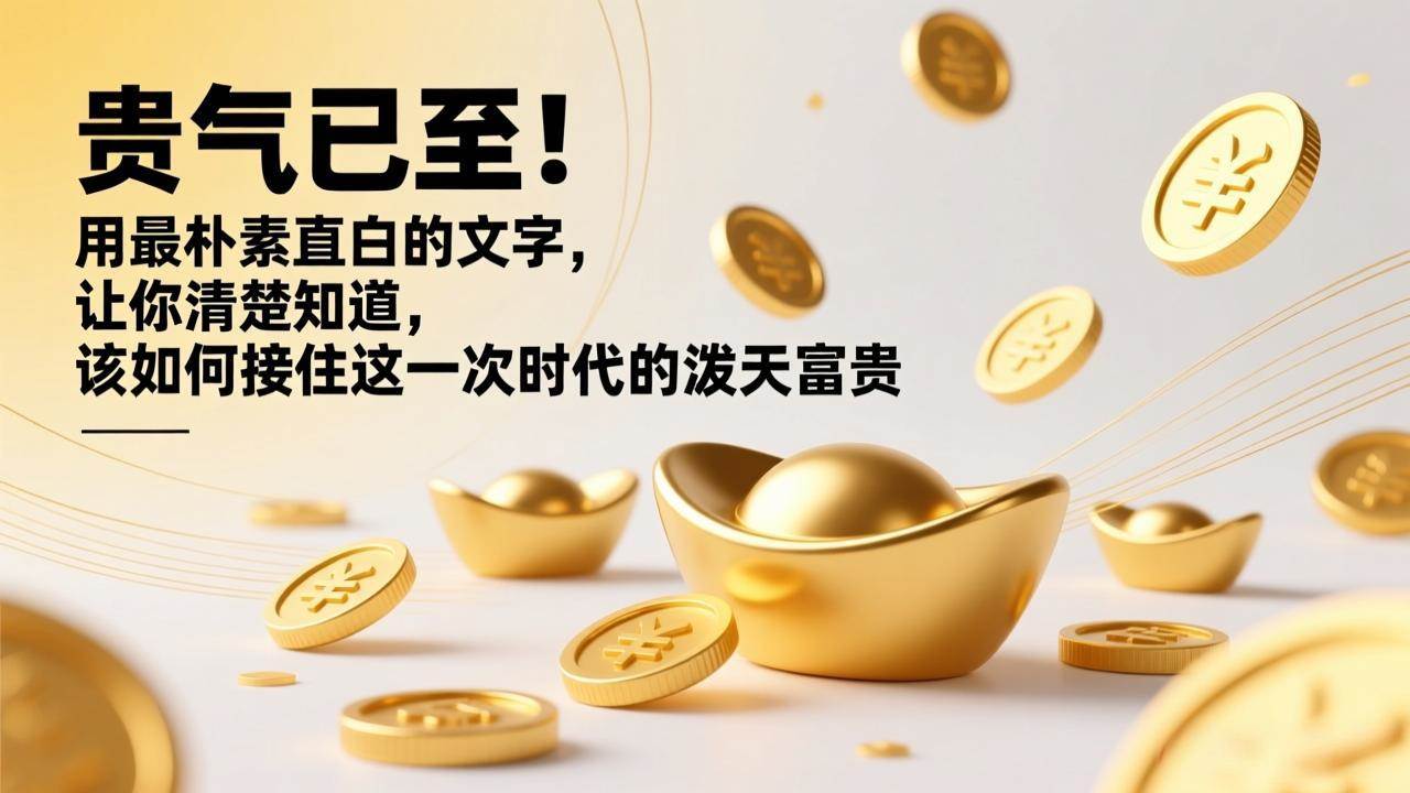（17049期）付费文章：贵气已至！用最朴素直白的文字，让你清楚知道，该如何接住这一次时代的泼天富贵-千城资源网
