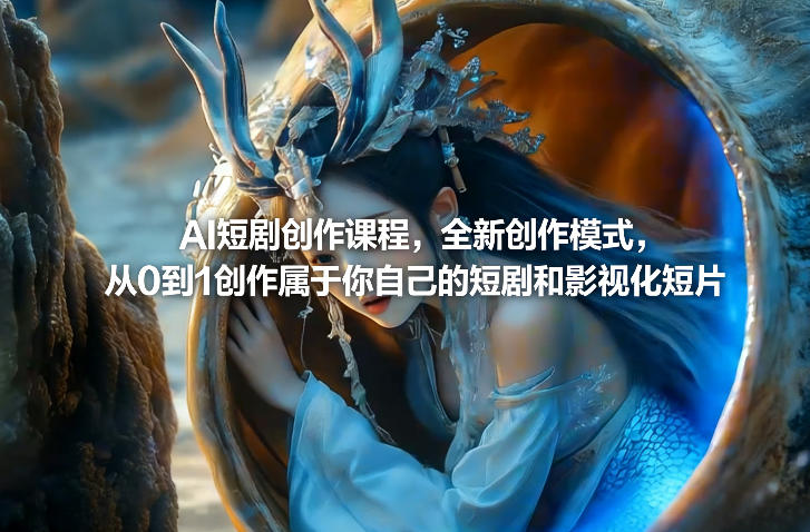 AI短剧创作课程，全新创作模式，从0到1创作属于你自己的短剧和影视化短片-千城资源网