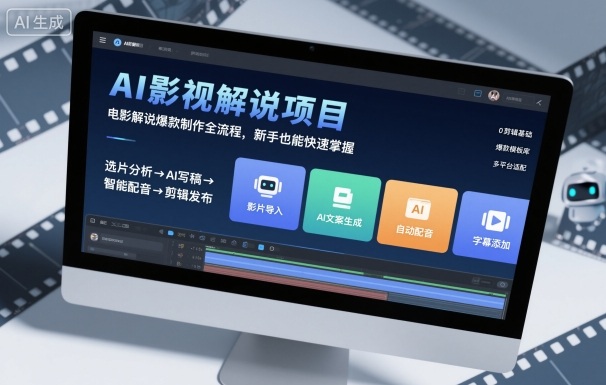 AI影视解说项目，电影解说爆款制作全流程，新手也能快速掌握-千城资源网