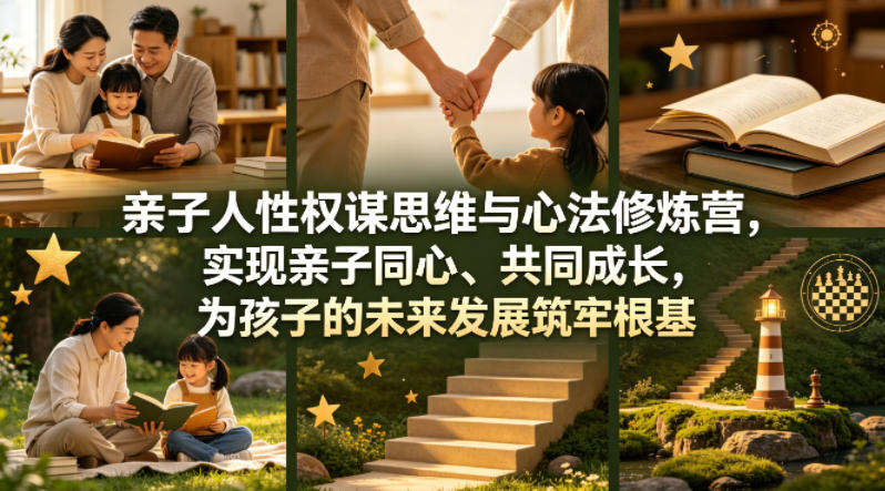 亲子人性权谋思维与心法修炼营，实现亲子同心、共同成长，为孩子的未来发展筑牢根基【音频】-千城资源网