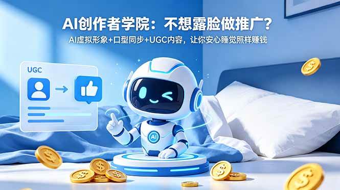 （18599期）AI创作者学院：不想露脸做推广？AI虚拟形象+口型同步+UGC内容，让你安心睡觉照样赚钱-千城资源网