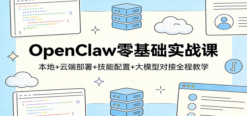 OpenClaw零基础实战课：本地+云端部署+技能配置+大模型对接全程教学-千城资源网