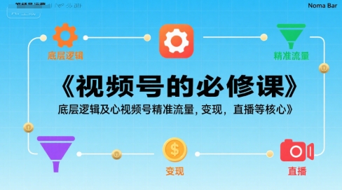视频号的必修课，视频号的底层逻辑及核心视频号精准流量，变现，直播等核心-千城资源网