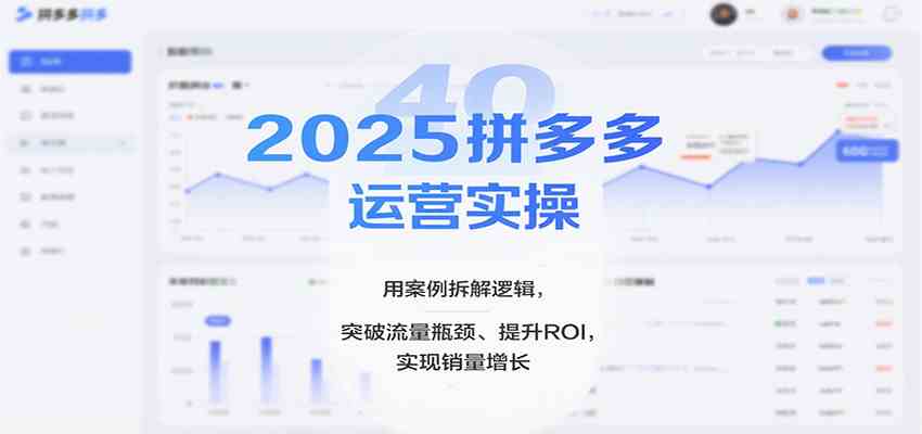 2025拼多多运营实操，用案例拆解逻辑，突破流量瓶颈、提升ROI，实现销量增长（更新）-千城资源网