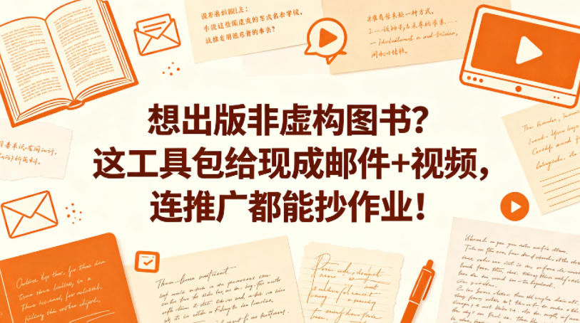 想出版非虚构图书？这工具包给现成邮件+视频，连推广都能抄作业！【原创双语字幕】-千城资源网
