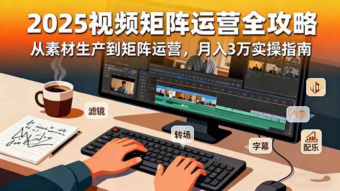 （16333期）2025短视频矩阵运营全攻略：从素材生产到矩阵运营，月入3万实操指南-千城资源网