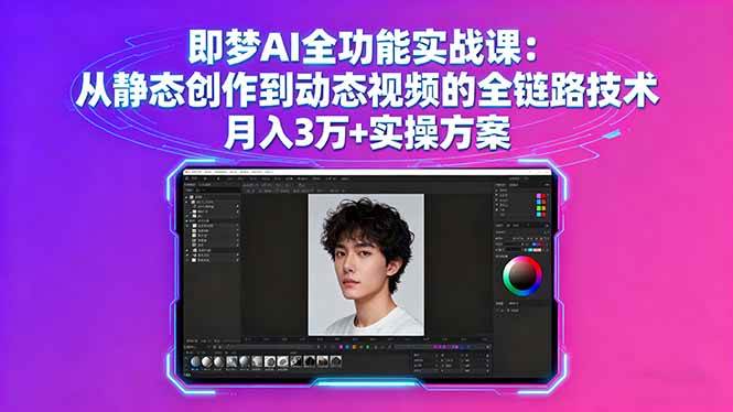 （16053期）即梦AI全功能实战课：从静态创作到动态视频的全链路技术 月入3万+实操方案-千城资源网
