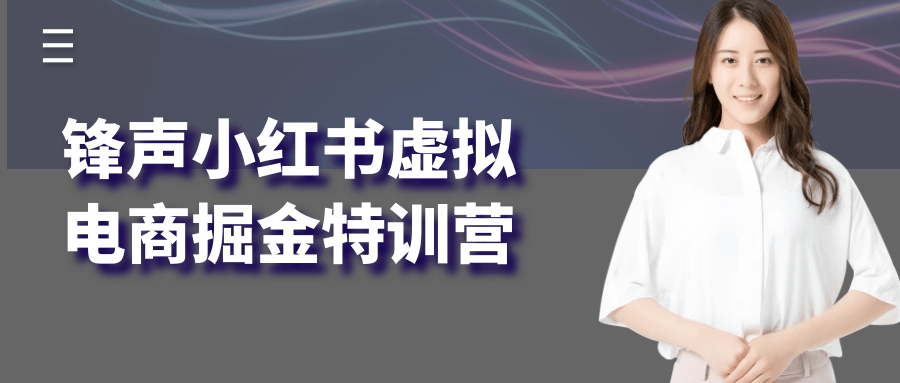 锋声小红书虚拟电商掘金特训营-千城资源网