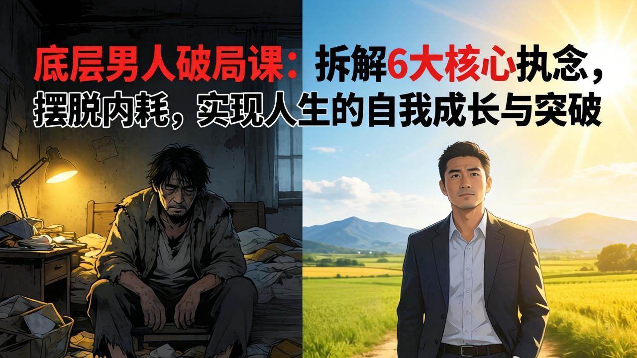 （17747期）付费文章：底层男人破局课：拆解 6 大核心执念，摆脱内耗，实现人生的自我成长与突破-千城资源网